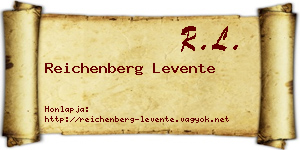 Reichenberg Levente névjegykártya